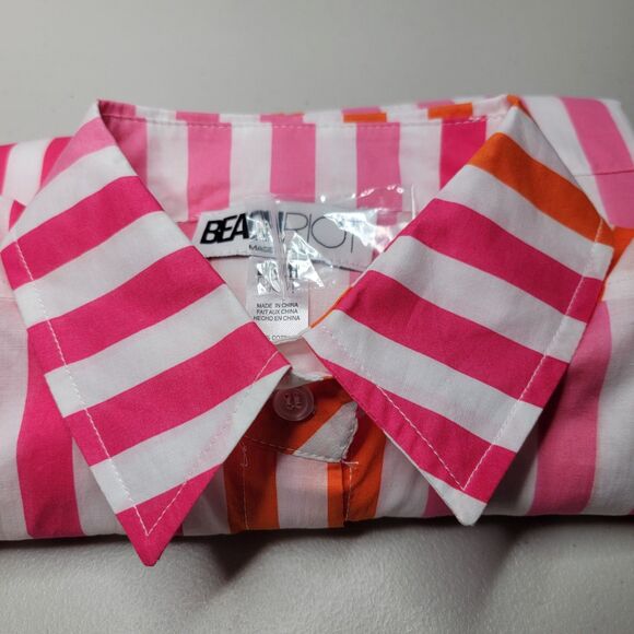 Beach Riot Top Size L  Alexa Sunset Stripes Cover Up Womens Large Button Up New - Picture 10 of 14
